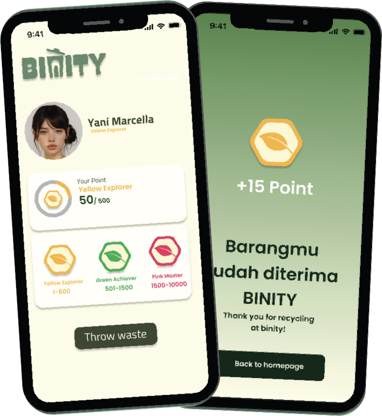 Binity App Screen